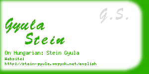 gyula stein business card